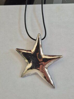 Vintage Signed Sterling Silver Star Pendant Brooch Combo